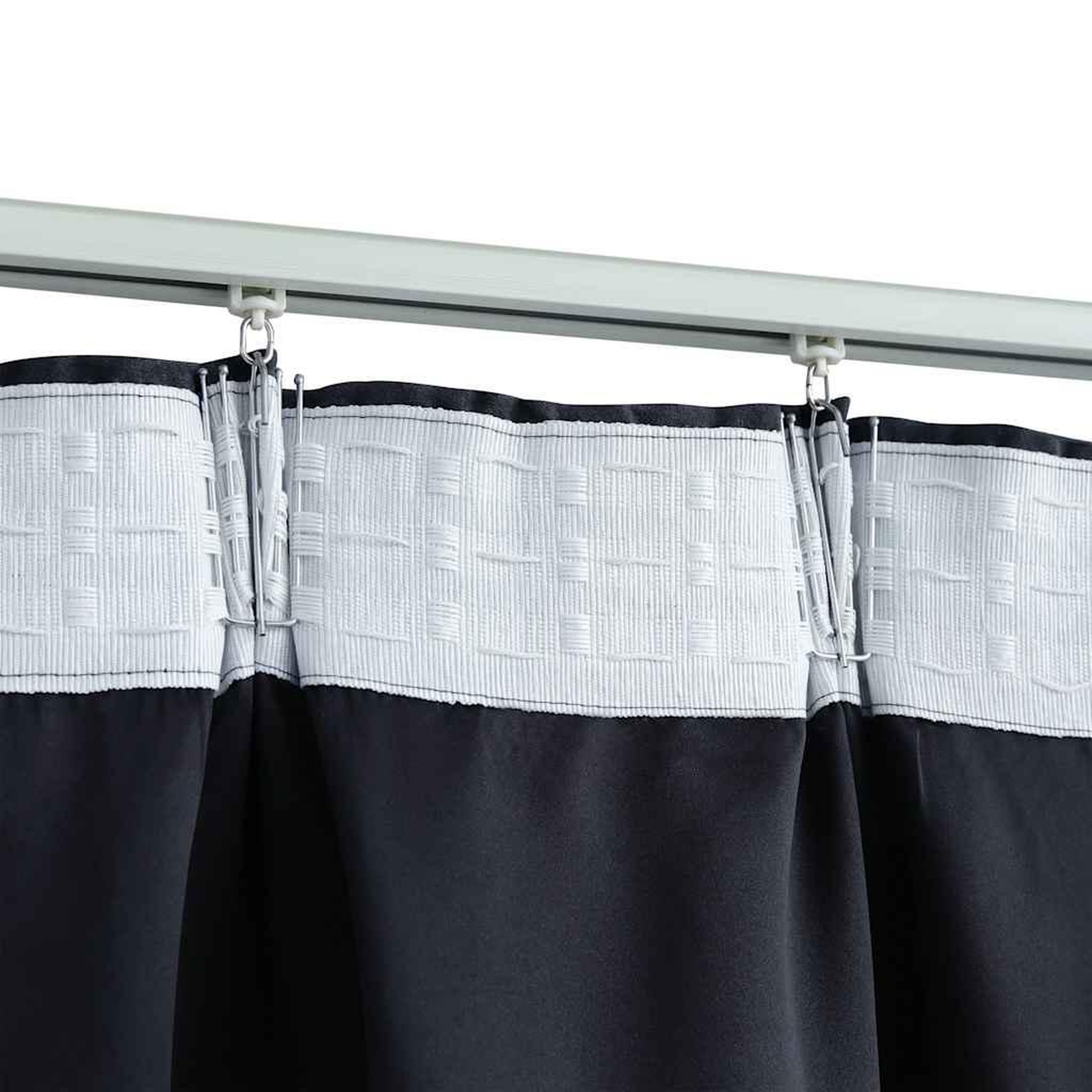 Voir la diapositive 3 : VIDAXL Rideaux occultants avec crochets 2 pcs Anthracite 140x175 cm