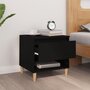 Voir la diapositive 3 : VIDAXL Table de chevet Noir 50x46x50 cm Bois d'ingenierie