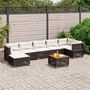 Voir la diapositive 1 : VIDAXL Salon de jardin 8 pcs avec coussins noir resine tressee
