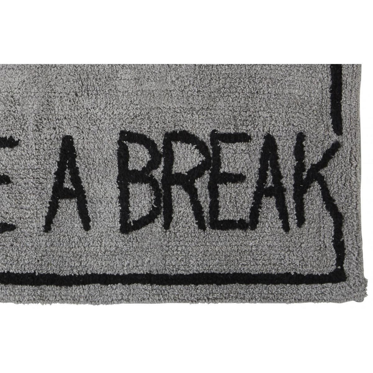 GUY LEVASSEUR Tapis déco texte en coton tufté 50x80cm