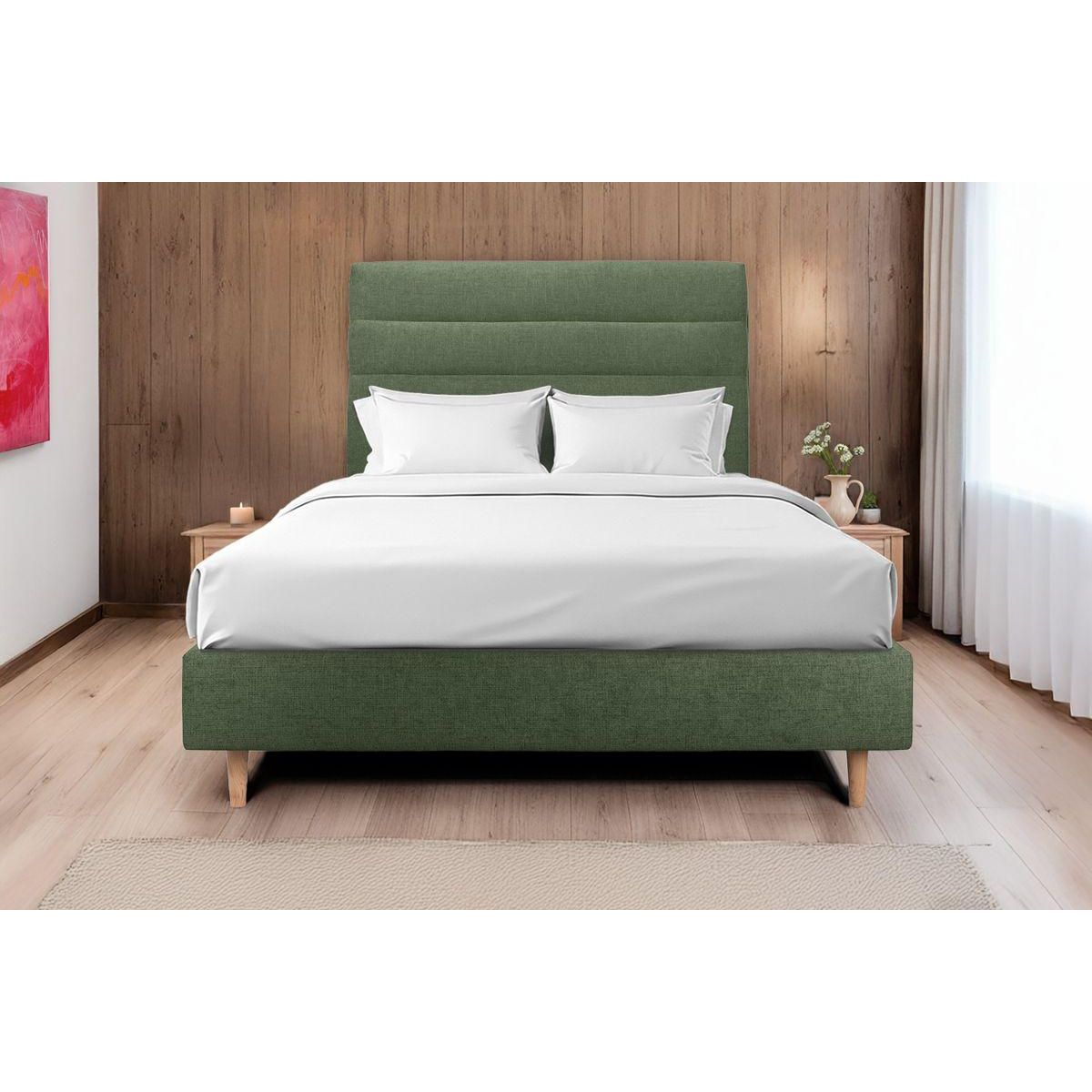 Sommeil de Plomb Tete de lit Lignes Tissu  - Ep 10 cm rembourré