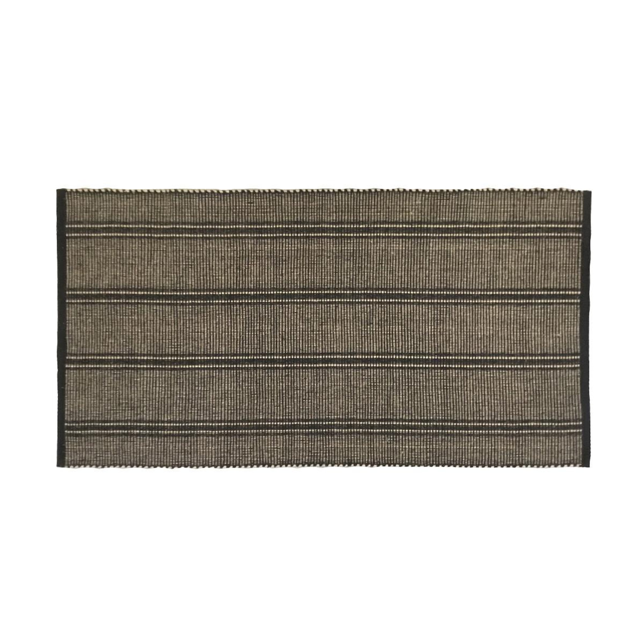 FUTURE HOME Tapis déco à rayures en coton et jute 60x120cm