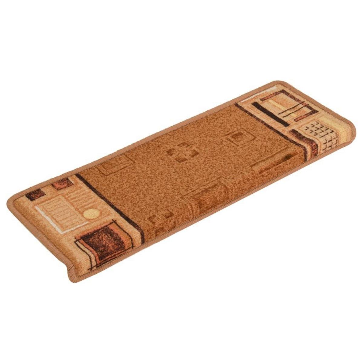 VIDAXL Tapis d'escalier autoadhesifs 10 pcs 65x21x4 cm Beige