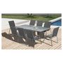 Voir la diapositive 3 : Inkazen Table de jardin extensible - 8/12 places - Verre trempé - Gris