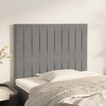 VIDAXL Tetes de lit 2 pcs Gris clair 100x5x78/88 cm Velours