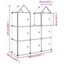 Voir la diapositive 6 : VIDAXL Armoire de rangement pour enfants avec 8 cubes Bleu PP