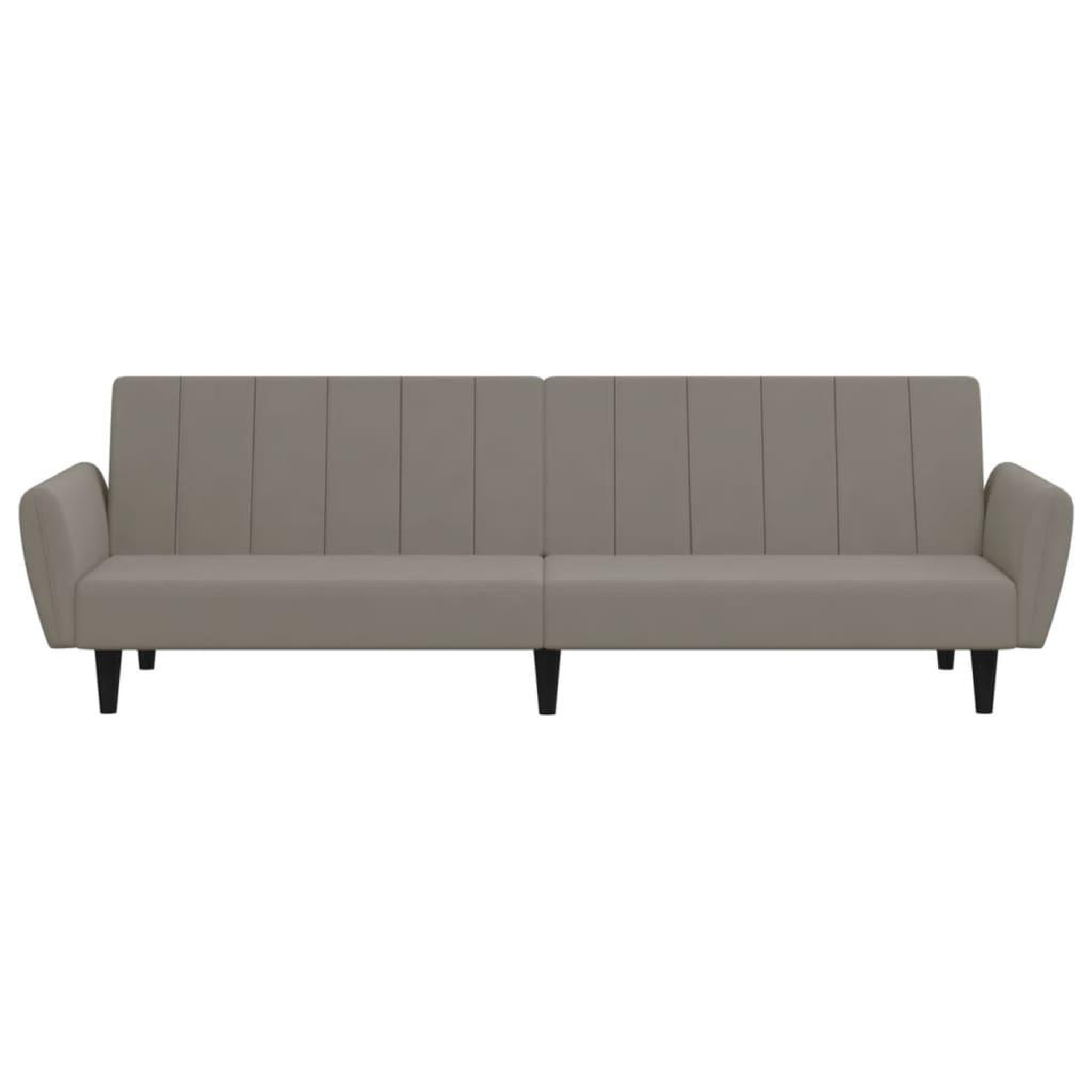 Voir la diapositive 5 : VIDAXL Canape-lit a 2 places gris clair velours