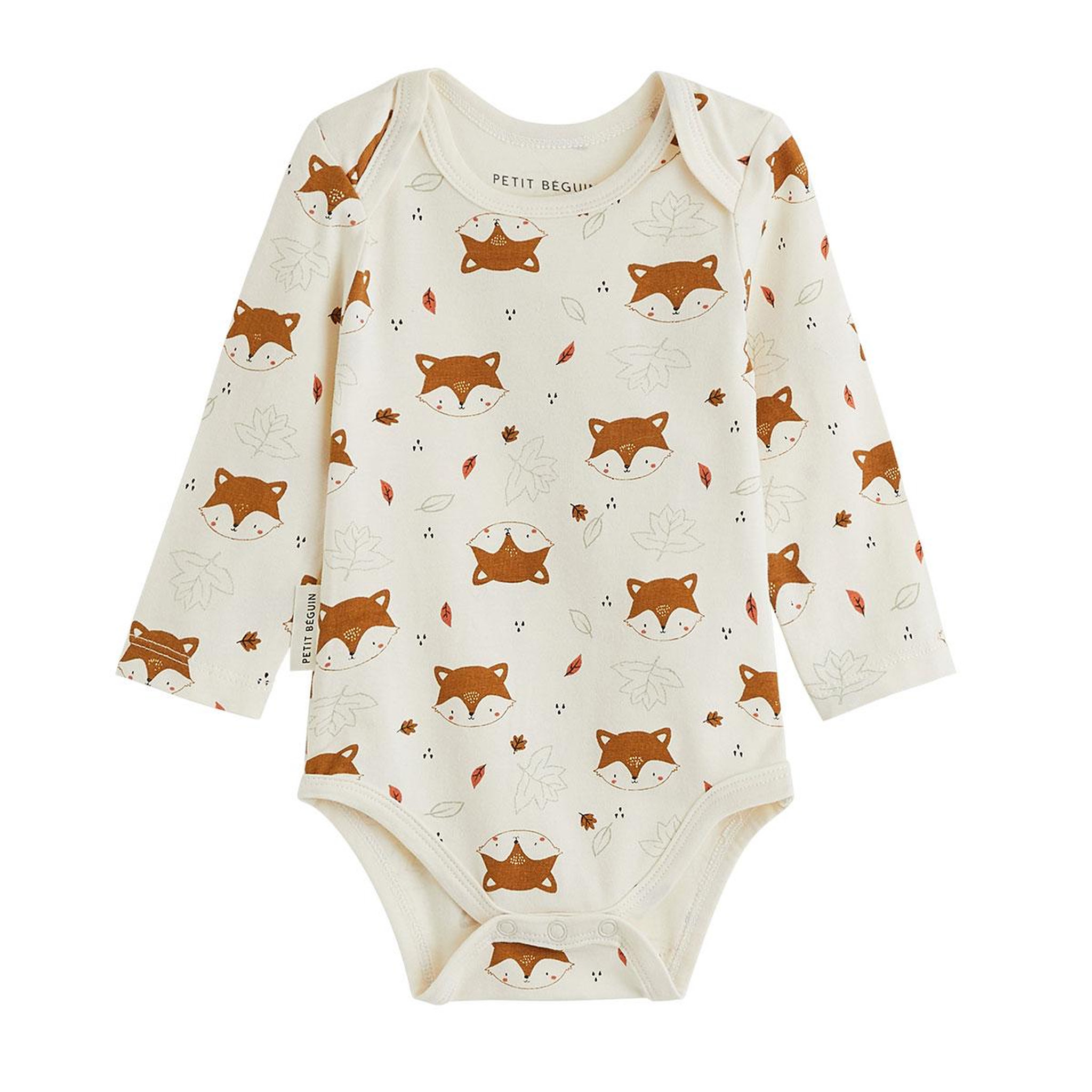 Voir la diapositive 5 : PETIT BEGUIN Lot de 3 bodies bébé manches longues ginkgo