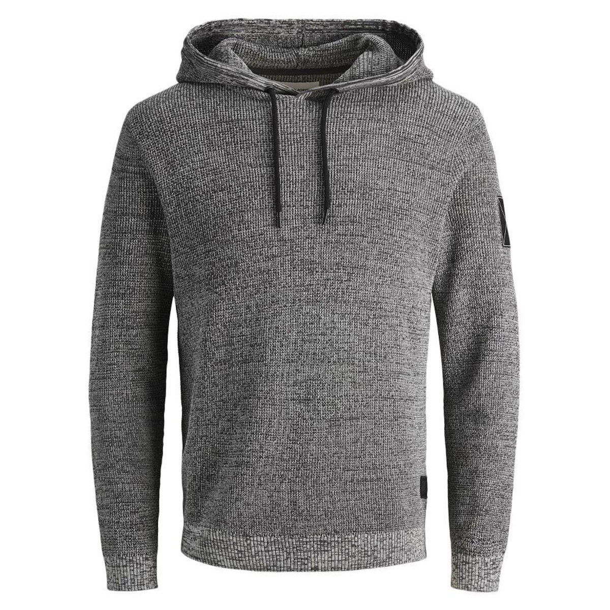 Jack & Jones Pull Capuche Gris Homme Jack & Jones badge Knit