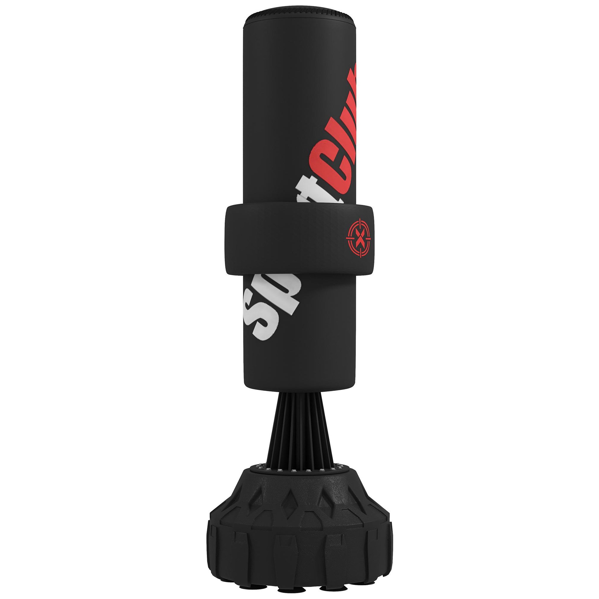 HOMCOM Sac de frappe boxe sur pied punching ball autoportant cible de touche réglable ventouses antidérapantes noir
