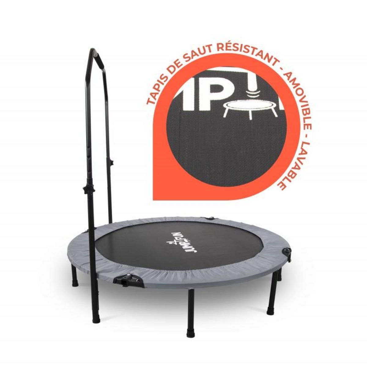 JUMP4FUN Mini Trampoline Fitness Jump4fun Pliable Double-Bar - Ø122cm
