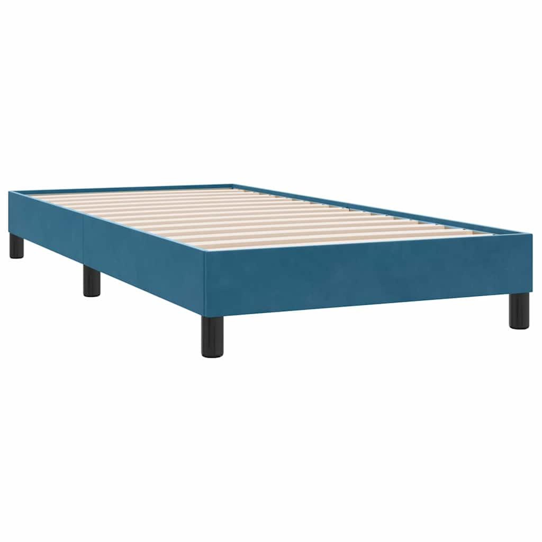 Voir la diapositive 3 : VIDAXL Sommier a lattes de lit sans matelas bleu fonce 100x210 cm