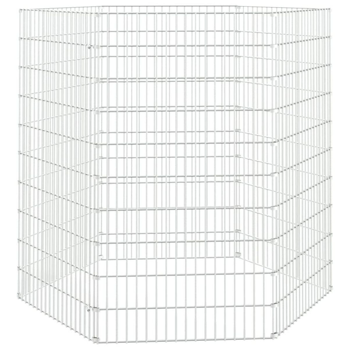 VIDAXL Enclos d'animaux en liberte 6 panneaux 54x100 cm fer galvanise