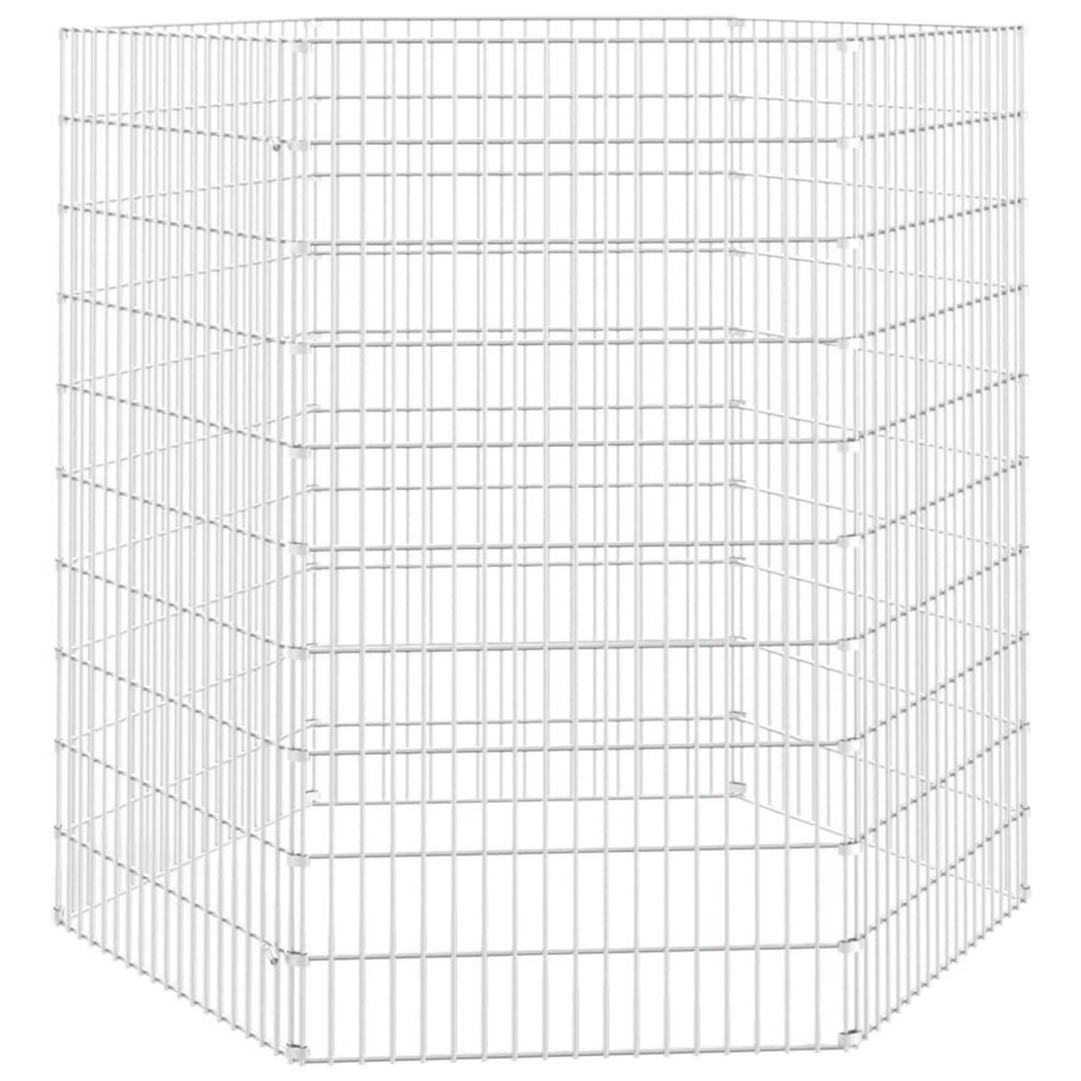 VIDAXL Enclos d'animaux en liberte 6 panneaux 54x100 cm fer galvanise