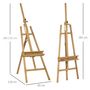 Voir la diapositive 3 : VINSETTO Chevalet d'artiste sur pied inclinaison et hauteur réglable dim. 65L x 110l x 180-235H cm bois de hêtre clair