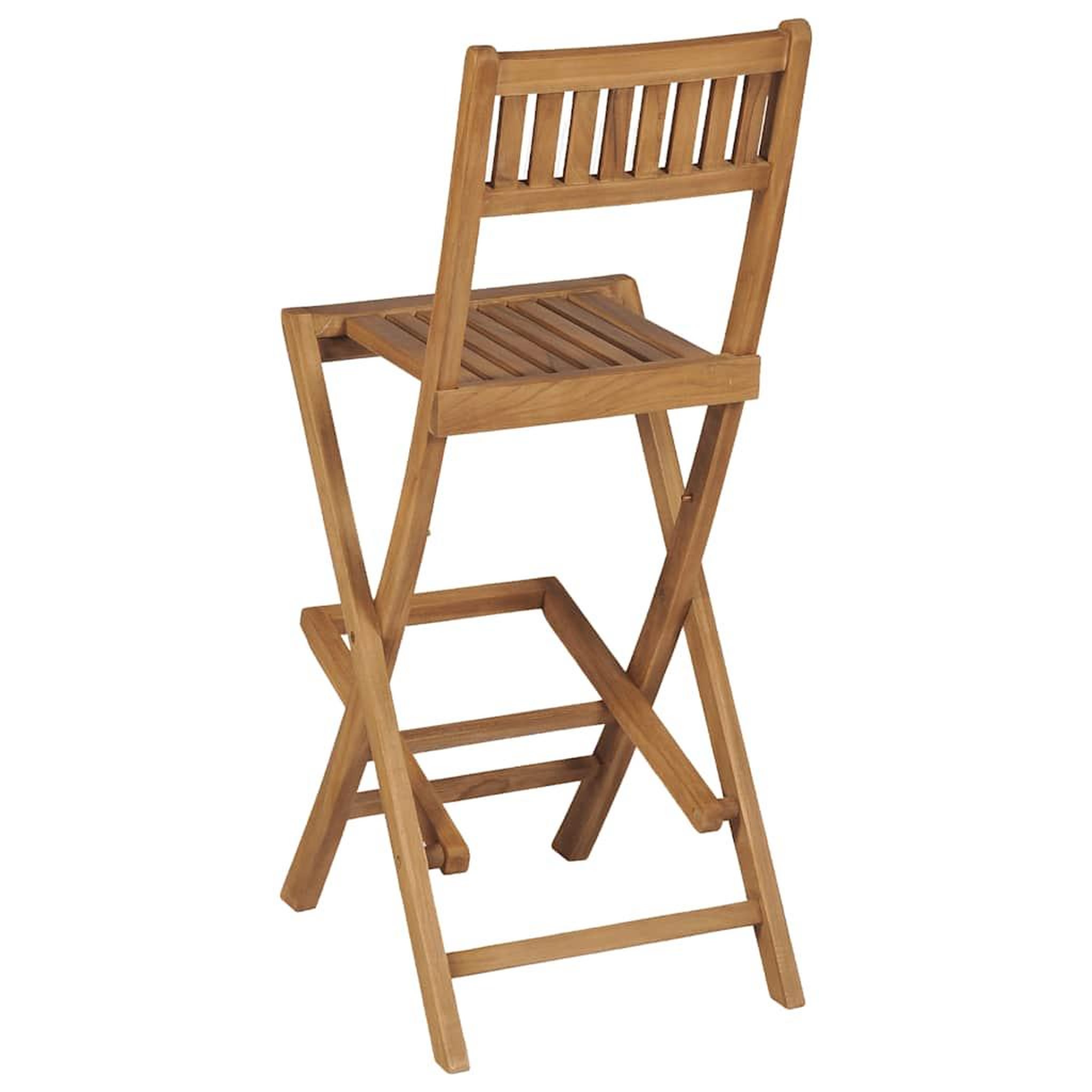 Voir la diapositive 4 : VIDAXL Tabourets pliables de bar d'exterieur lot de 2 bois teck solide