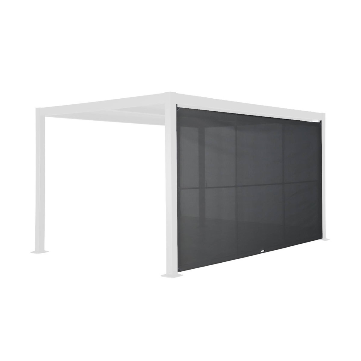 SWEEEK Auvent 4m aluminium et textilène pour pergola bioclimatique anthracite Palace