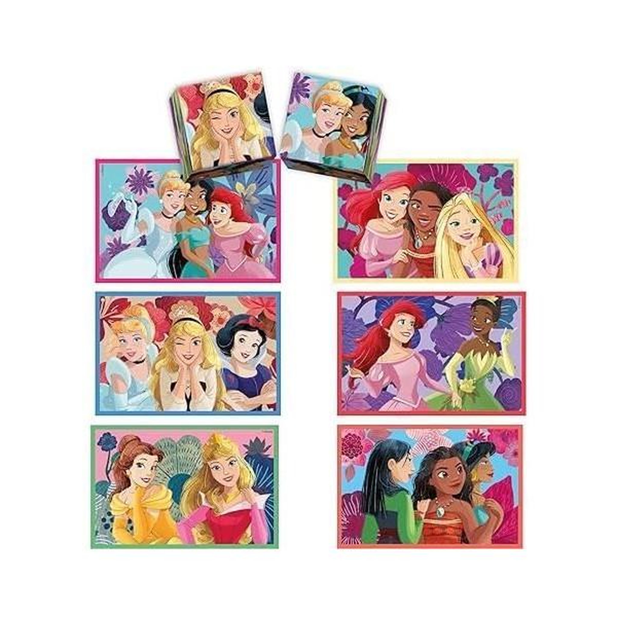 Voir la diapositive 4 : CLEMENTONI Clementoni - Edukit - Disney Princesses - Coffret apprentissage 4 en 1 - 2 puzzles, 1 mémo, 1 jeu de 6 cubes - Fabriqué en Ita