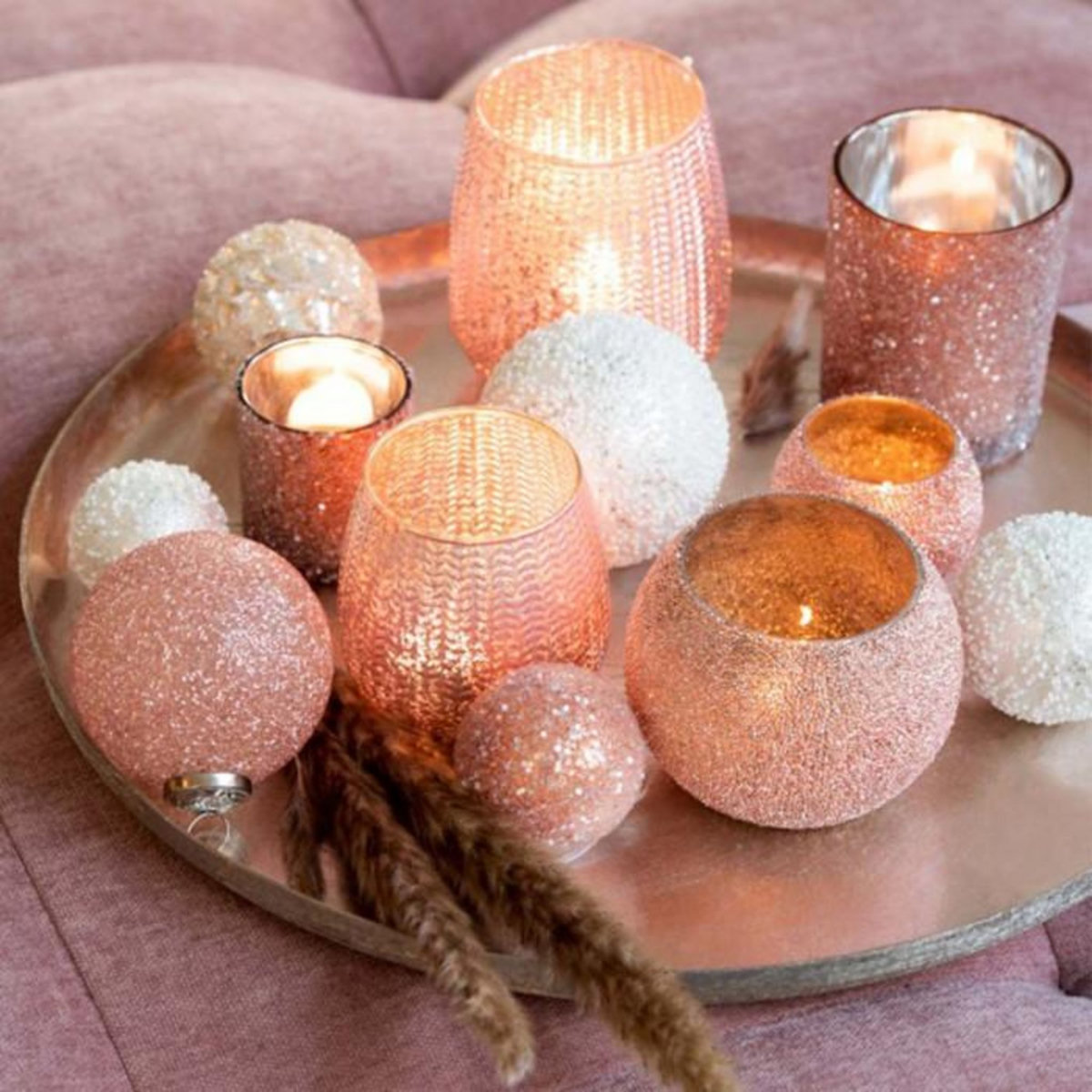 Paris Prix Lot de 8 Boules de Noël  Serenity  6cm Argent