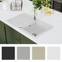 Voir la diapositive 3 : VIDAXL Evier de cuisine reversible a 1 bac en granite creme avec egouttoir