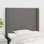 VIDAXL Tete de lit avec oreilles Gris fonce 103x16x118/128 cm Tissu