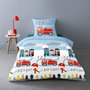Voir la diapositive 1 : Dourev Housse de couette 140x200 ROBIN + 1 taie 100% coton