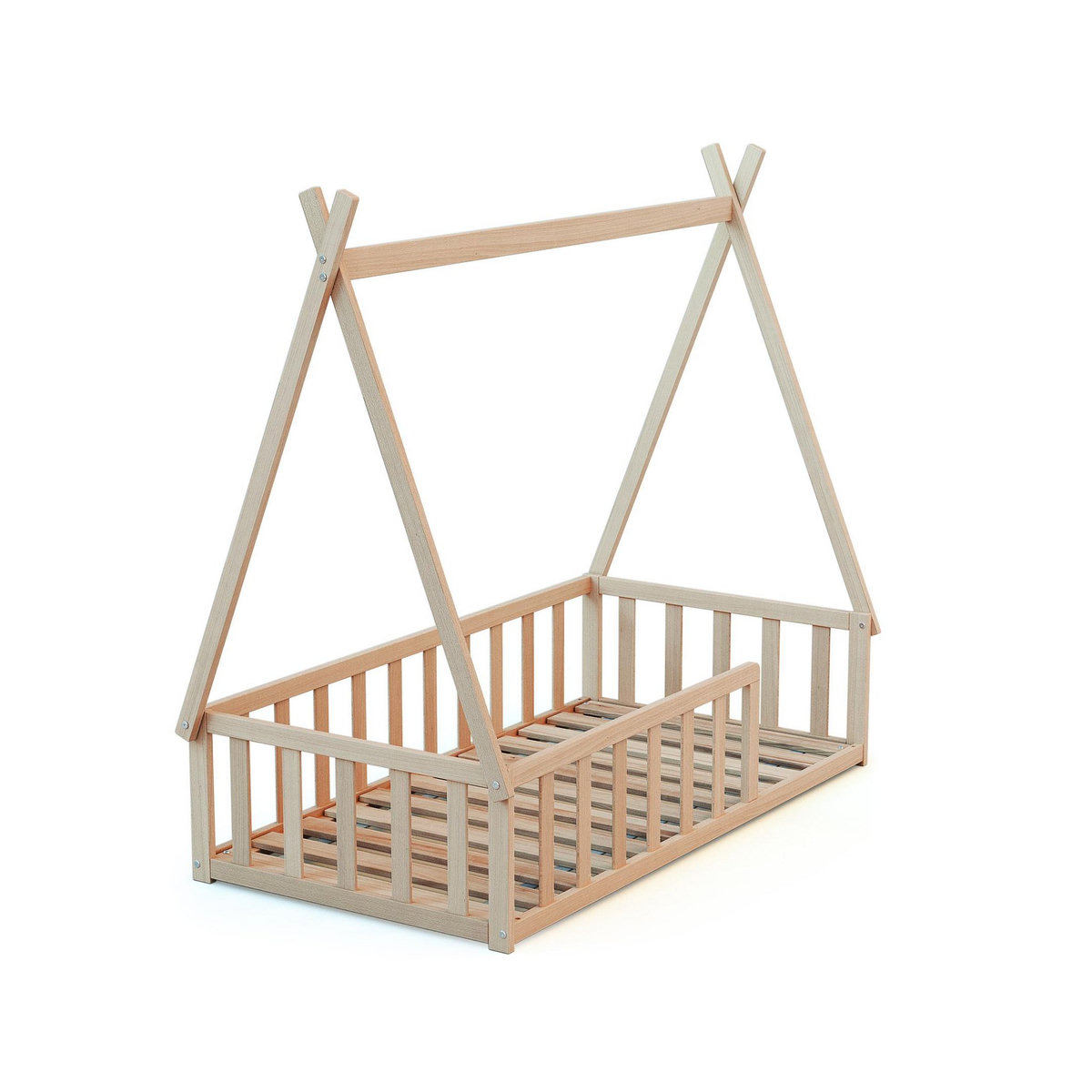 WEBABY Lit Tipi au sol  en bois