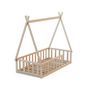Voir la diapositive 2 : WEBABY Lit Tipi au sol  en bois