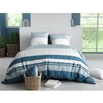 ATELIER DU COTON Parure Housse De Couette 100% Coton 57fils Nocturne. Coloris disponibles : Multicolore