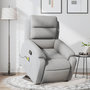 Voir la diapositive 1 : VIDAXL Fauteuil de massage inclinable Gris clair Tissu
