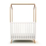 AT4 Lit cabane bébé évolutif CONFORT en bois. Coloris disponibles : Beige, Bicolore