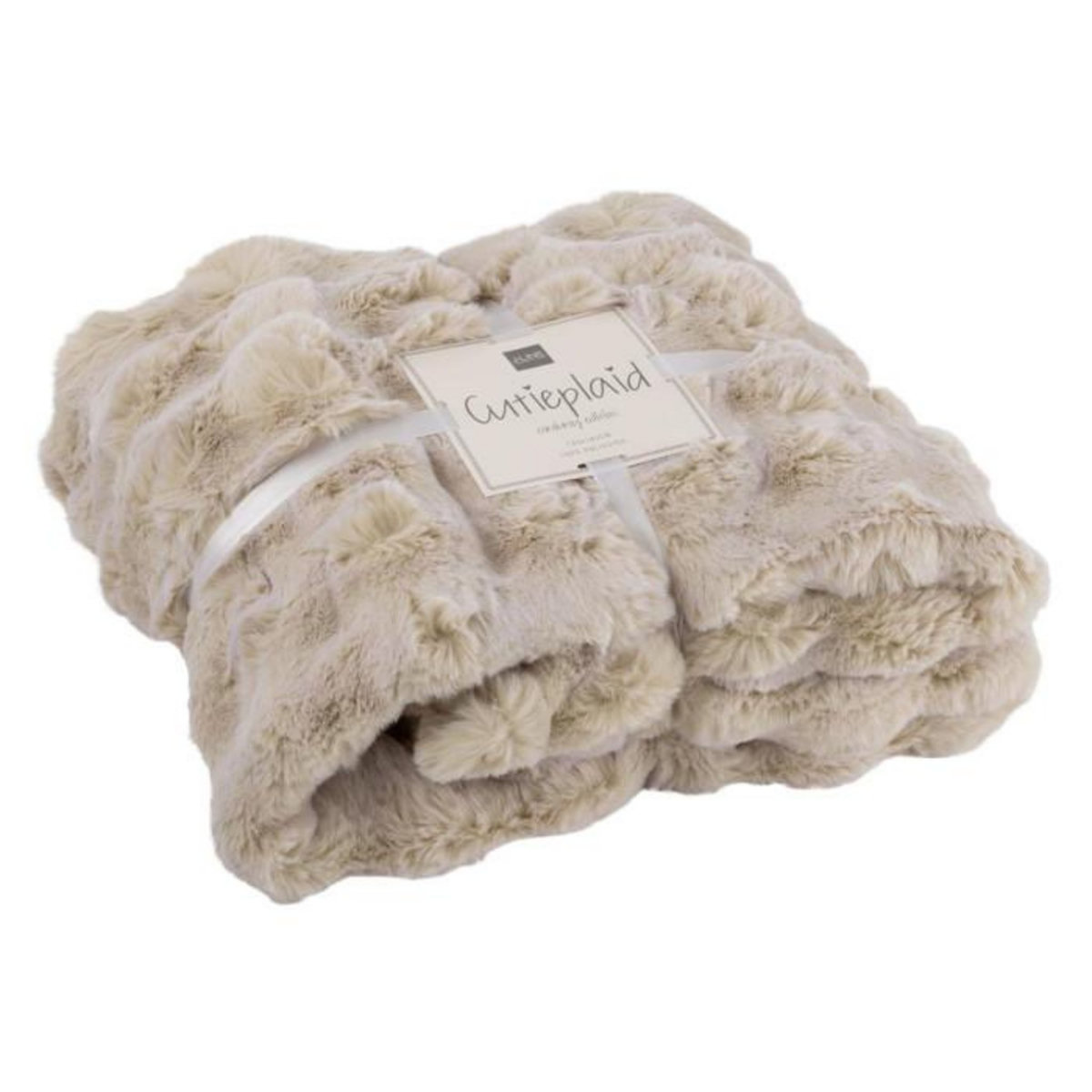 Paris Prix Plaid Uni  Wave  130x180cm Ivoire