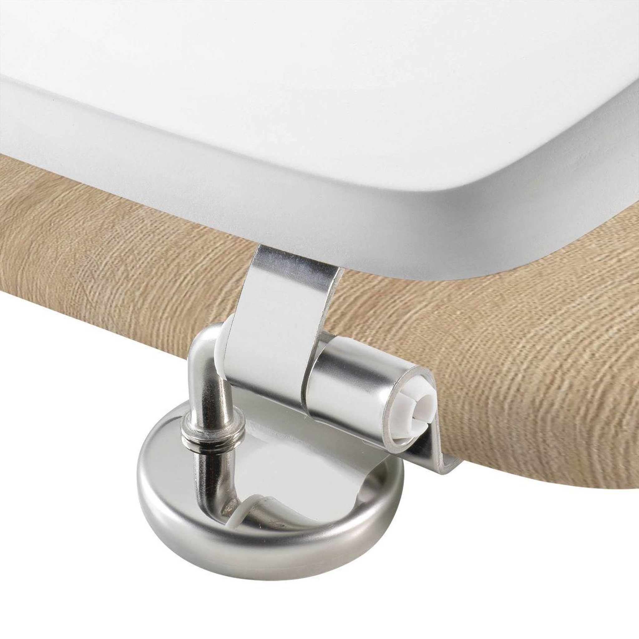 Voir la diapositive 5 : Douceur d'Intérieur Abattant wc déco  havane  46cm blanc