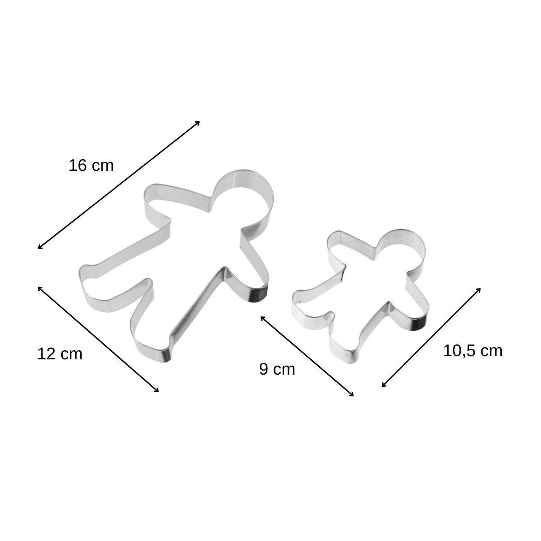 Voir la diapositive 3 : ZENKER Lot de 2 emporte-pièces en forme de bonhomme en pain d'épices zenker emporte-pièces