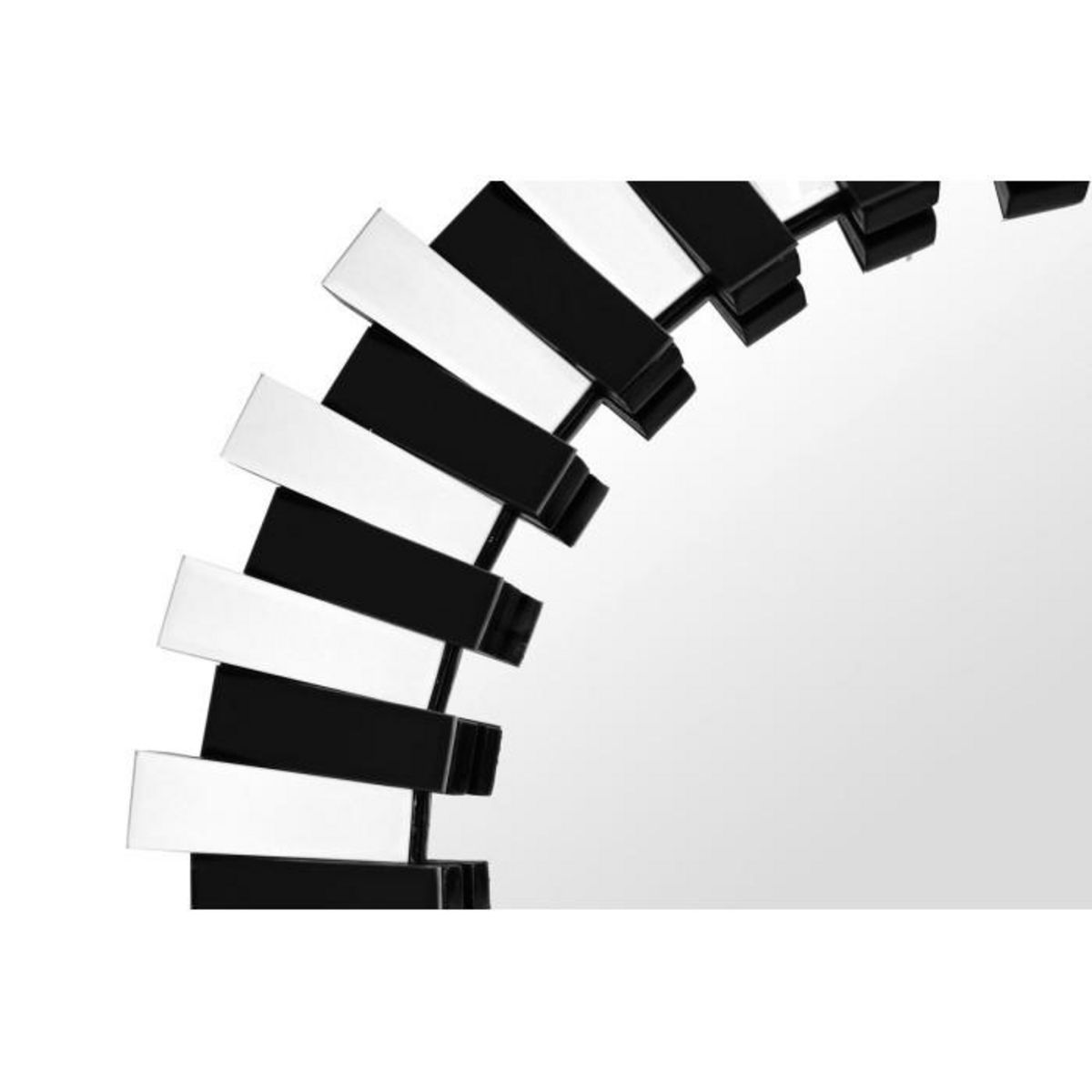 Paris Prix Miroir Mural Design  Apollon  80cm Argent & Noir