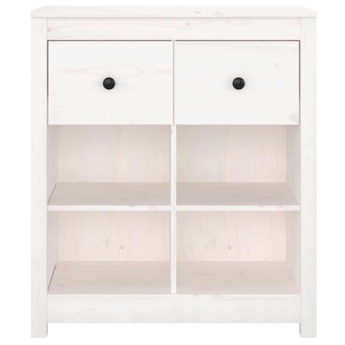 VIDAXL Buffet Blanc 70x35x80 cm Bois massif de pin