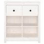 Voir la diapositive 3 : VIDAXL Buffet Blanc 70x35x80 cm Bois massif de pin
