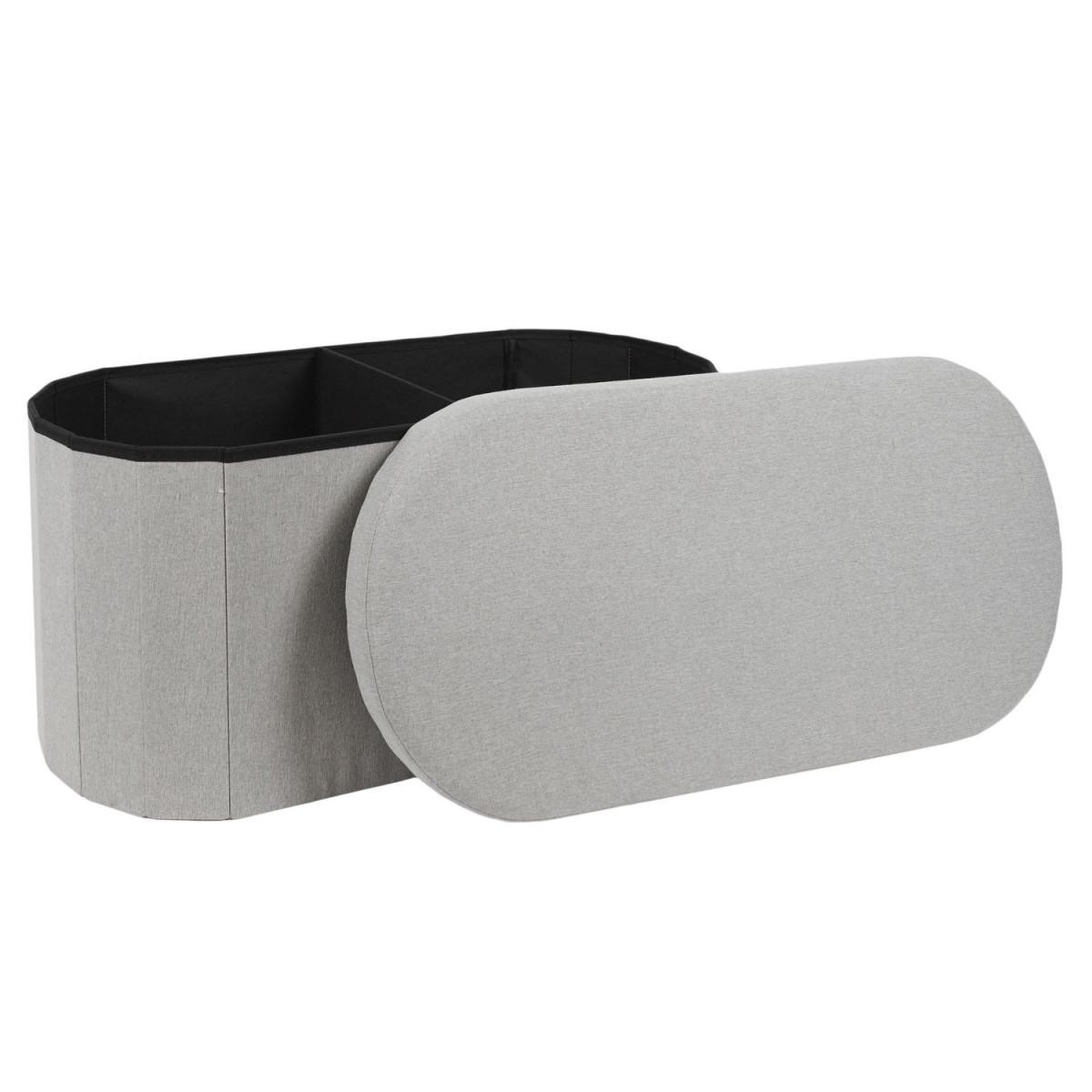 Voir la diapositive 4 : The Home Deco Factory Banc coffre pliable  pills  76cm gris