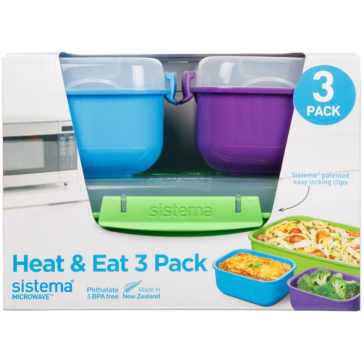 Sistema Lot de 3 boîtes rectangulaires en plastique