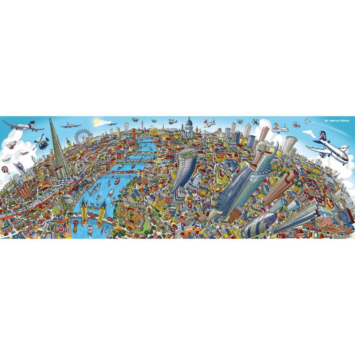 Schmidt Puzzle panoramique 1000 pièces : Londres