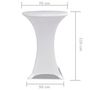 Voir la diapositive 5 : VIDAXL Housse de table Ø 70 cm Blanc extensible 2 pcs