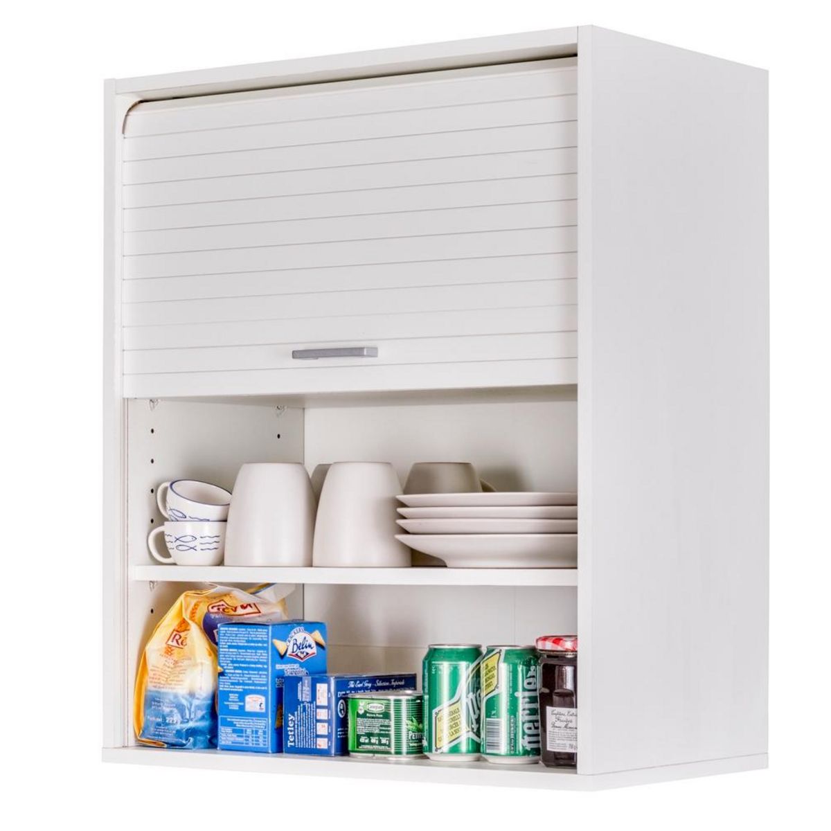 Rangement de cuisine à rideau coloris blanc L60 cm - COOKING