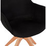 Voir la diapositive 5 : Paris Prix Fauteuil Design  Militao  80cm Noir & Naturel