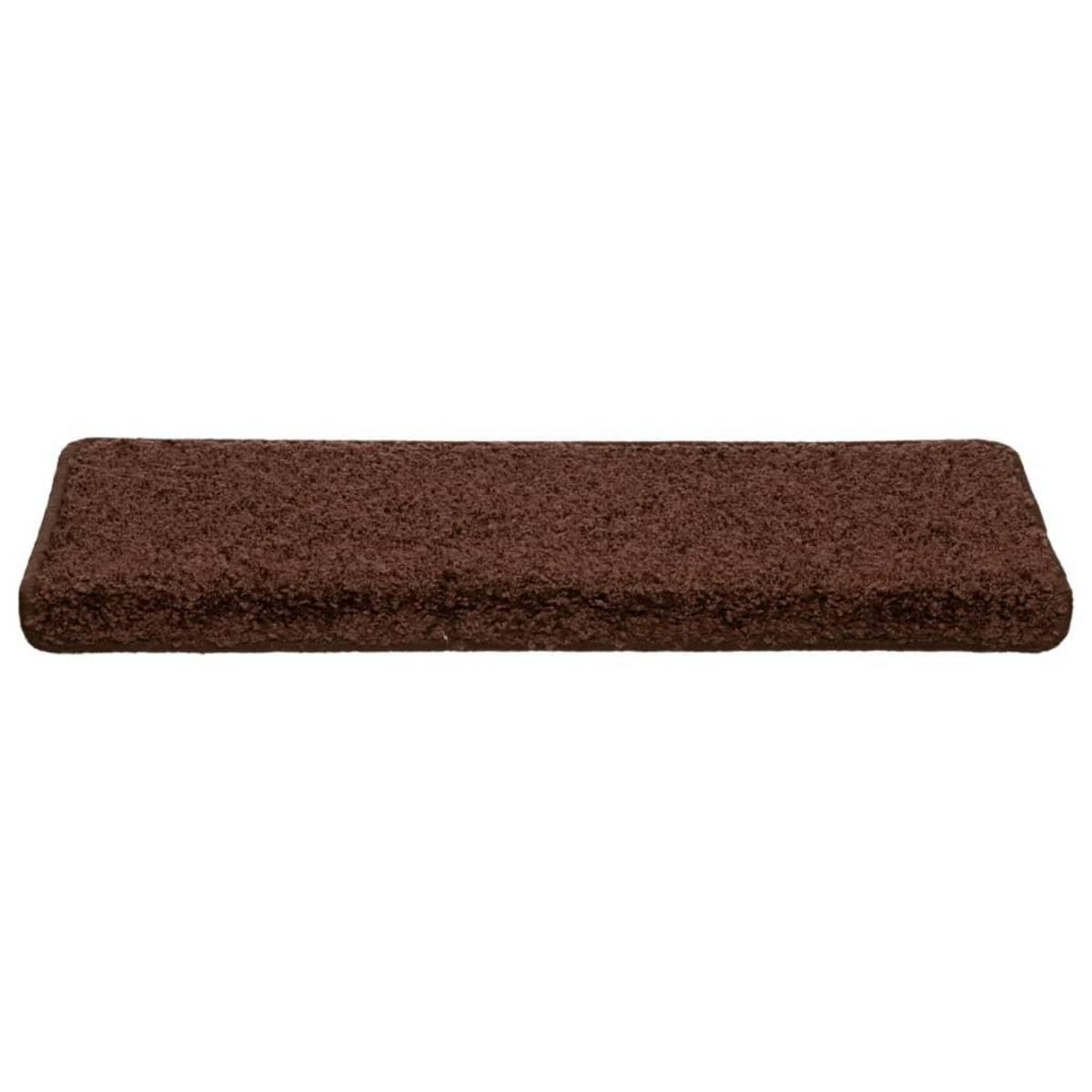 VIDAXL Tapis d'escalier 10 pcs 65x21x4 cm Marron
