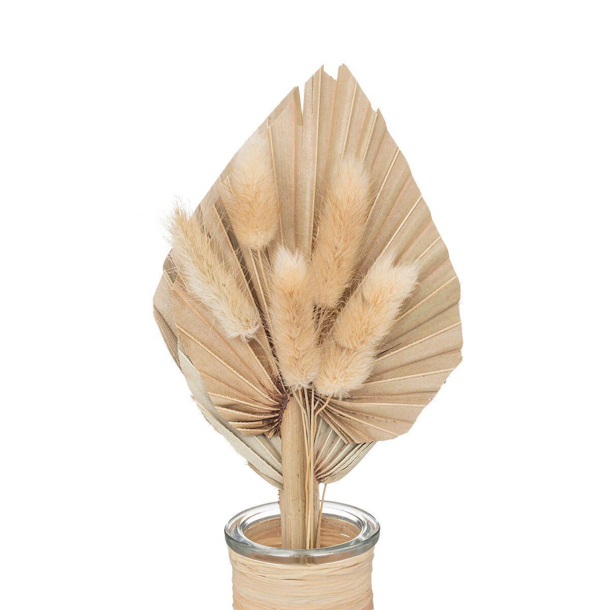 Voir la diapositive 2 : ATMOSPHERA Composition de fleurs séchées  seav  28cm beige