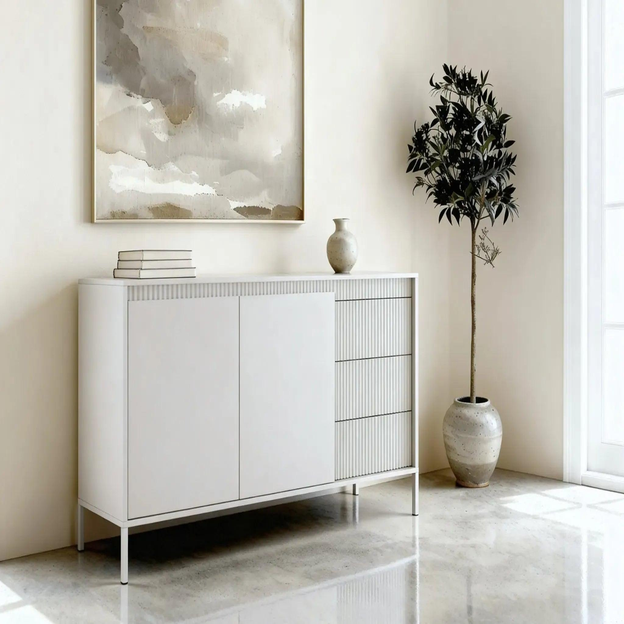 Voir la diapositive 4 : CASANOVA PARIS Alina - buffet 153cmpieds en métal