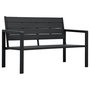 Voir la diapositive 1 : VIDAXL Banc de jardin 120 cm PEHD Noir Aspect de bois