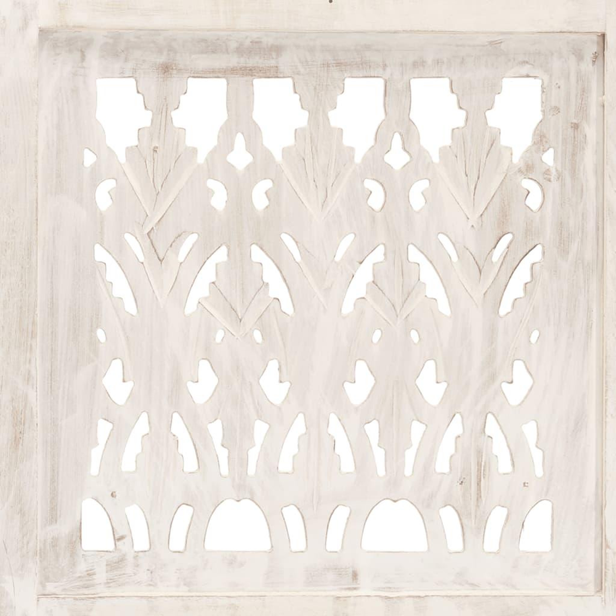 Voir la diapositive 3 : VIDAXL Cloison de separation 5 panneaux Blanc 200x165 cm Bois manguier