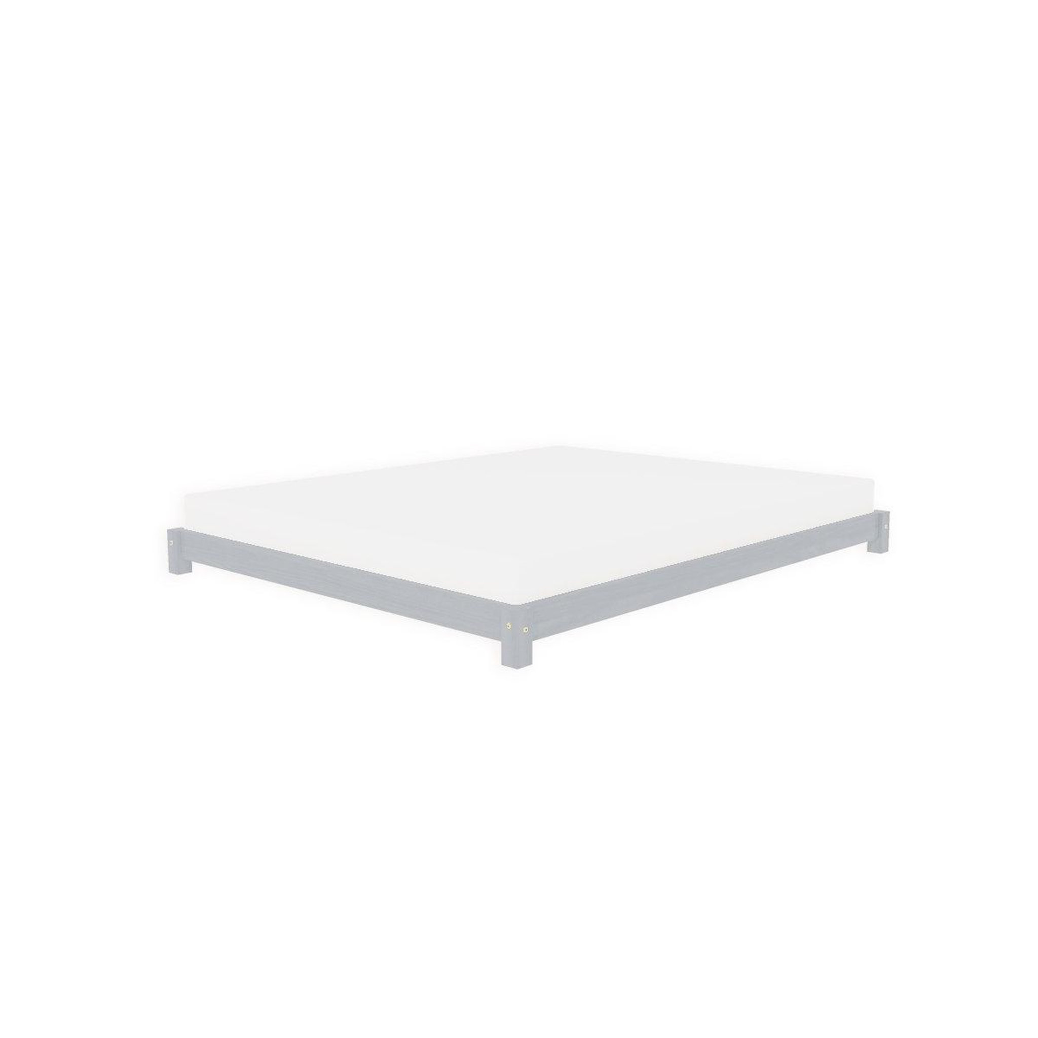 Voir la diapositive 1 : BENLEMI Lit double en bois TATAMI gris 180x200cm