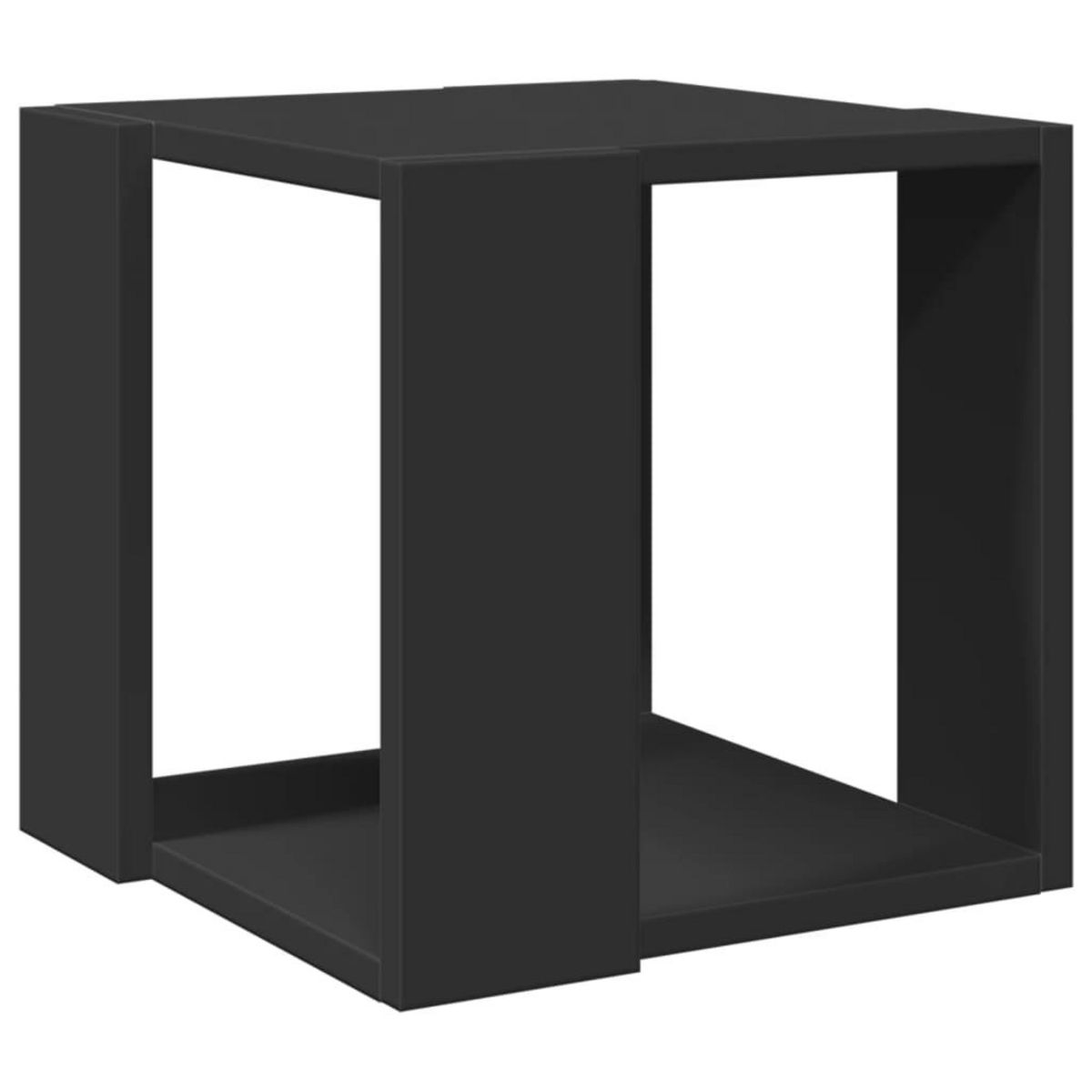 VIDAXL Table basse noir 32x32x30 cm bois d'ingenierie